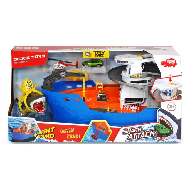 Игровой набор Dickie Toys Катер со шлюпкой Охота на акул (3779001) - изображение 1