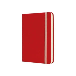 Книга записна Optima А6 SQUARE, тверда обкладинка, гумка, кремовий блок лінія, червоний (O20386-03) зображення 1