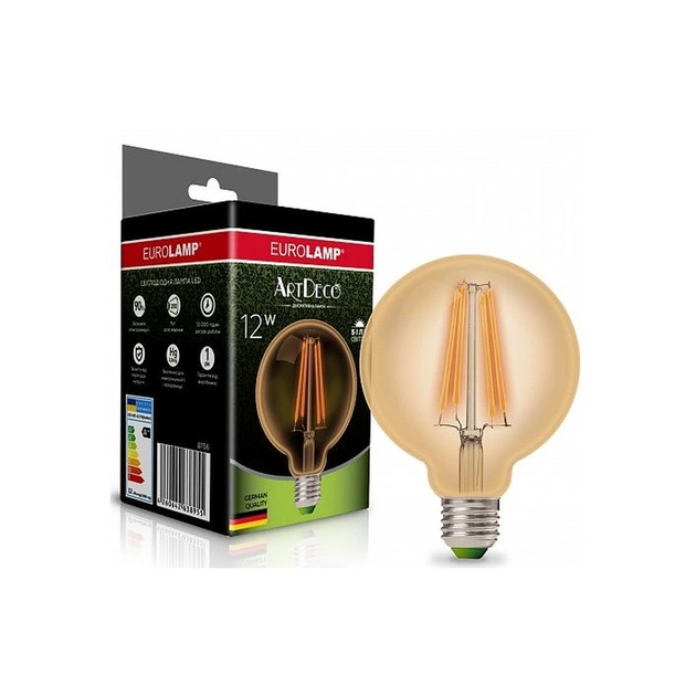 Лампочка Eurolamp G95 12W E27 4000K (LED-G95-12274(Amber)) - зображення 1