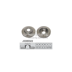 Гальмівний диск Nipparts J3300322 зображення 1