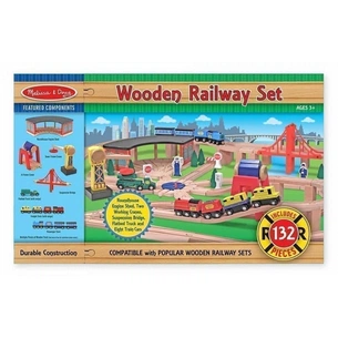 Залізниця Melissa&Doug Деревянная железная дорога (MD701) изображение 1
