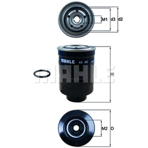 Фільтр паливний Mahle KC83D зображення 1