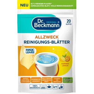 Засіб для миття підлоги Dr. Beckmann Magic Leaves Розчинні серветки для прибирання Літній лимон 20 шт. (4008455097411) изображение 1