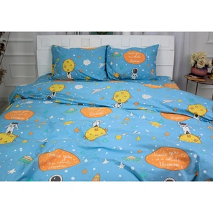 Постільна білизна MirSon Бязь Ranforce Elite 17-0426 Little astronaut Сімейна (2 x 160x220) (2200004733876) зображення 1