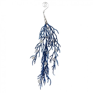 Декоративна гілка Novogod`ko Діамант 21 см Синя (974887) picture 1