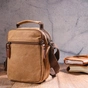 Сумка Vintage Чоловіча з щільного текстилю Коричнева (21245) - зменшене зображення 10