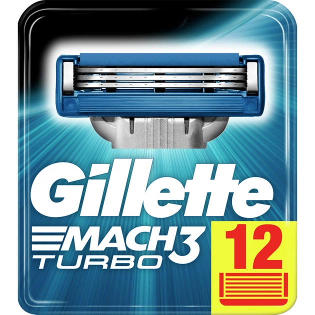 Змінні касети Gillette Mach 3 Turbo 12 шт (3014260298111) - зображення 1