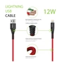 Дата кабель USB 2.0 AM to Lightning 1.2m Red Intaleo (1283126559471) - зменшене зображення 2