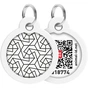 Адресник для тварин WAUDOG Smart ID з QR паспортом "Геометрія", коло 30 мм (230-0202) - зменшене зображення 1