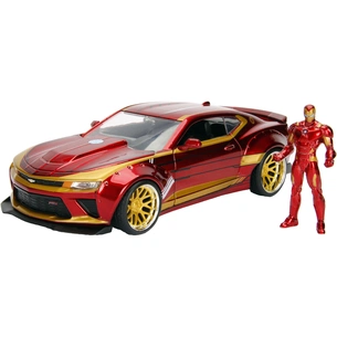 Машина Jada металева Марвел. Месники: Шевроле Камаро (2016) з фігуркою Залізної людини 1:24 (253225003) зображення 1