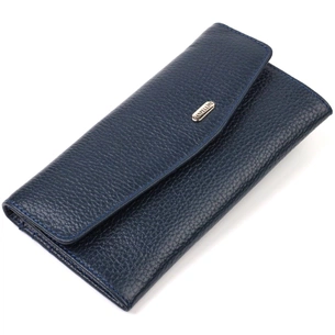 Портмоне Canpellini З натуральної шкіри флотар Синє (21702) зображення 1