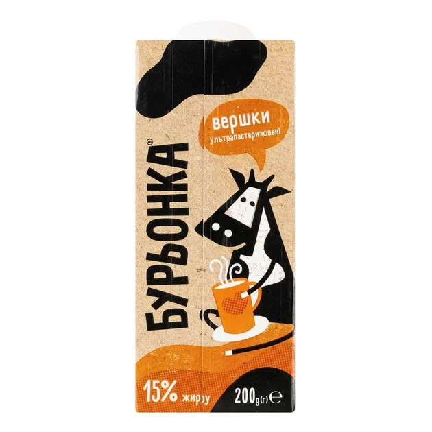 Вершки Бурьонка ультрапастеризовані 15% 200 г (br.82674) - picture 4