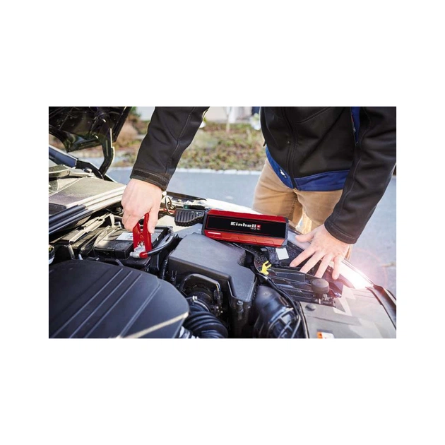 Пуско зарядний пристрій Einhell CE-JS 18 Jump Starter Power Bank, 18000мАг, 2хUSB 5В, 12В, пуск 600A (1091531) - picture 4