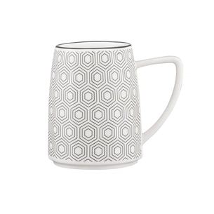 Чашка Ardesto Lamberto, 360мл, порцеляна, біло-сіра (AR3051) зображення 1