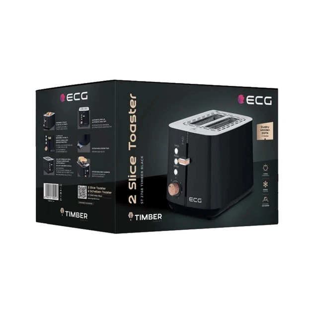 Тостер ECG ST 2768 Timber Black - picture 12
