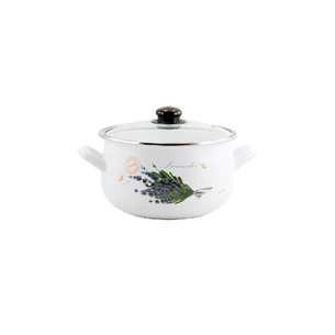 Каструля Interos емаль Лаванда 18см 3л (ІТ-574-18) зображення 1