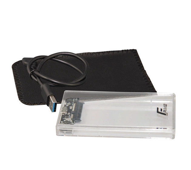 Зовнішня кишеня Frime SATA HDD/SSD 2.5", USB 3.0, Plastic, Clear (FHE80.25U30) - зображення 1