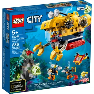 Конструктор LEGO City Океан: дослідницький підводний човен 286 деталей (60264) зображення 1