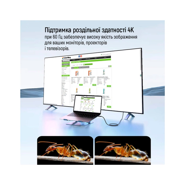 Дата кабель USB-C to USB-C 1.0m USB3.2 (20Gbps 4K PD100W) Gen2 5А black ColorWay (CW-CBPDCC062-BK) - picture 9