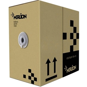 Кабель мережевий Merlion FTP 305м КНПЭ (4*2*0,50) [СCA] внешний, тросс, Black (03501) изображение 1