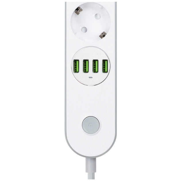 Мережевий фільтр живлення ColorWay CW-CHE44W, 4 розетки/4USB White 2M (CW-CHE44W) - picture 6