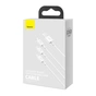 Дата кабель USB 2.0 AM to Lightning + Micro 5P + USB-C 1.5m 3.5A white Baseus (CAMLTYS-02) - уменьшенное изображение 3