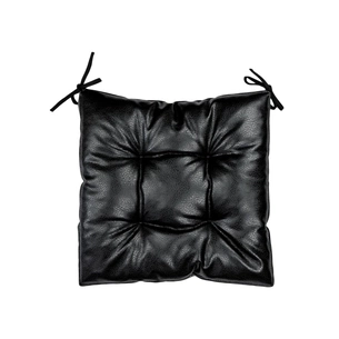 Подушка на стілець Прованс з екошкіри Чорна 40х40 (034075) зображення 1