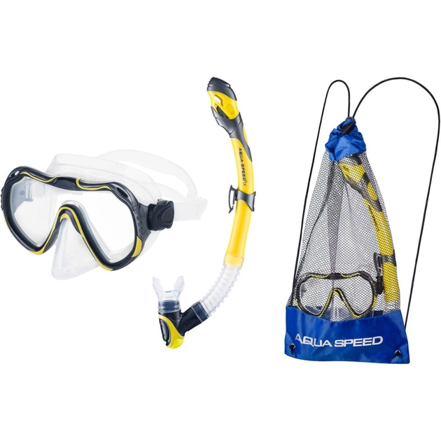 Набір для плавання Aqua Speed Java + Elba 8206 614-18 жовтий Уні OSFM (5908217682062) - picture 2