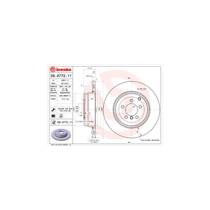 Гальмівний диск Brembo 09.A772.11 зображення 1