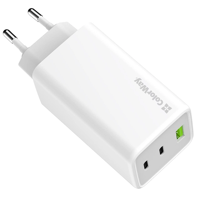 Зарядний пристрій ColorWay C101B GaN Mini 100W PD PPS 2xUSB-C + USB-A white (CW-CHS061PD-WT) - picture 4