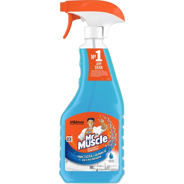 Средство для мытья стекла Mr Muscle со спиртом После дождя 500 мл (4823002001013) - изображение 1