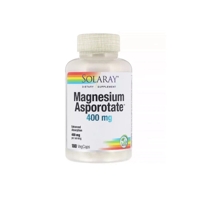Мінерали Solaray Аспартат Магнію, Magnesium Asporotate, 400 мг, 180 капсул (SOR-13223) - изображение 1
