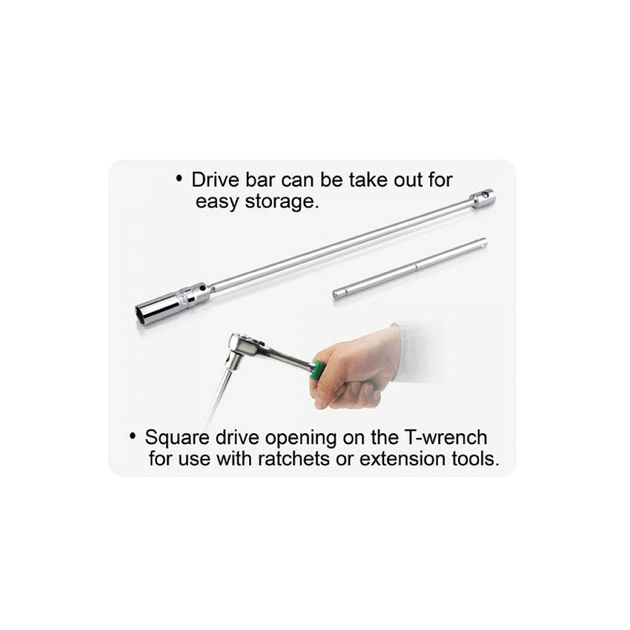 Ключ Toptul свічковий Т-подібний магнітний 16мм L450мм (CTHB1645) - picture 2