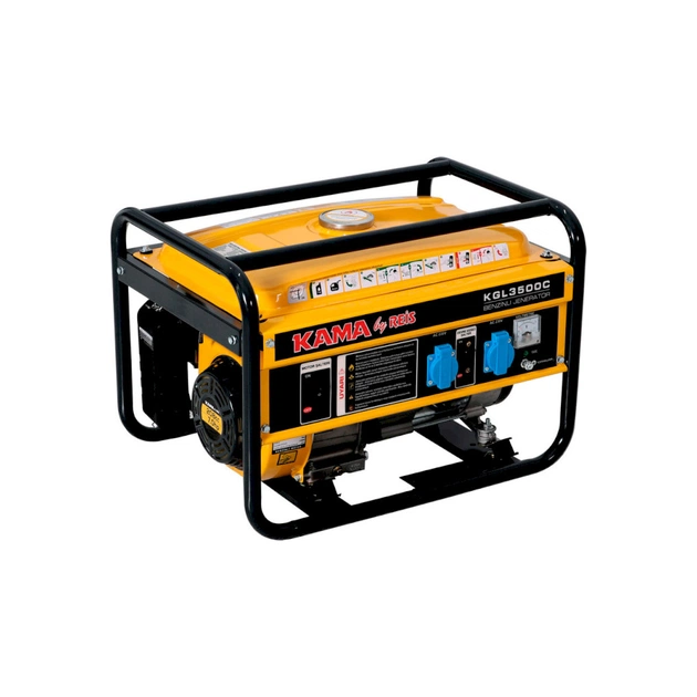 Генератор KAMA KGL3500C, 230V, 50Hz, 3.5kVA/2.8kW, бак 15 л, запуск: ручний (KGL3500C) - зображення 1