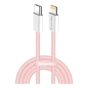 Дата кабель USB-C to Lightning 1.0m 27W pink ColorWay (CW-CBPDCL061-P) - preview 1