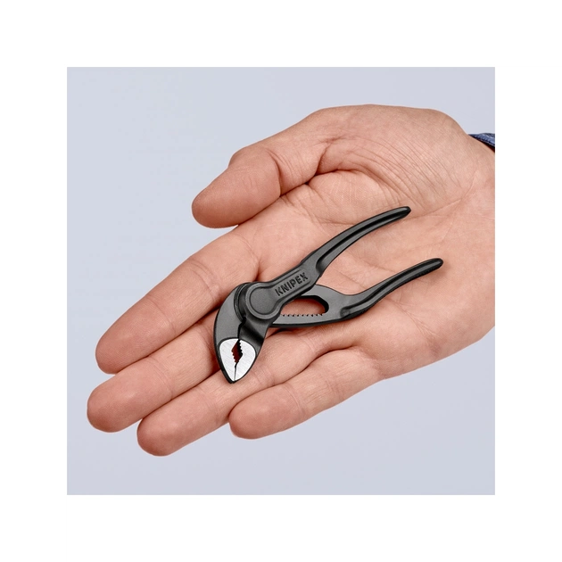 Кліщі KNIPEX COBRA XS переставні з фіксатором, 28 мм (1"), под ключ 24 мм, L-100 мм, Cr-V (87 00 100) - зображення 6