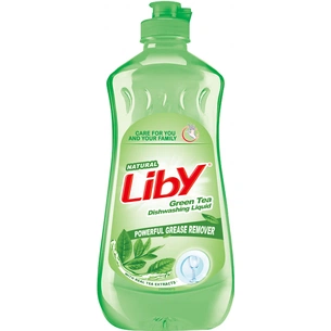 Засіб для ручного миття посуду Liby Зелений чай для миття посуду, фруктів та овочів 440 мл (6920174764093) зображення 1