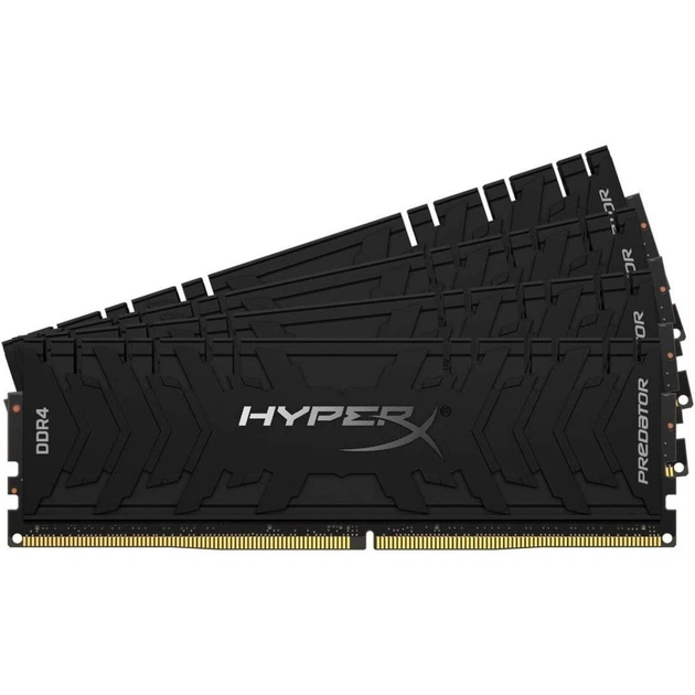 Модуль пам'яті для комп'ютера DDR4 64GB (4x16GB) 3600 MHz HyperX Predator Black Kingston Fury (ex.HyperX) (HX436C17PB3K4/64) - изображение 1