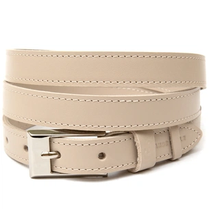Ремінь Grande Pelle Тонкий жіночий шкіряний Бежевий (11447) зображення 1