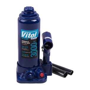 Домкрат Vitol DB-03006/T90304, телескопический, гидравлический, 3т, min 194мм, max 372мм (DB-03006) изображение 1
