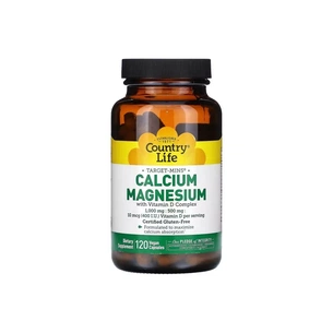 Вітамінно-мінеральний комплекс Country Life Кальцій, Магній та Вітамін D, Calcium Magnesium with Vitamin D, 120 вегет (CLF-02487) зображення 1