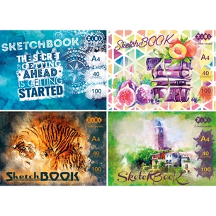 Альбом для малювання ZiBi А4, Скетчбук ART Line 40 аркушів, клеєний (ZB.1467) зображення 1