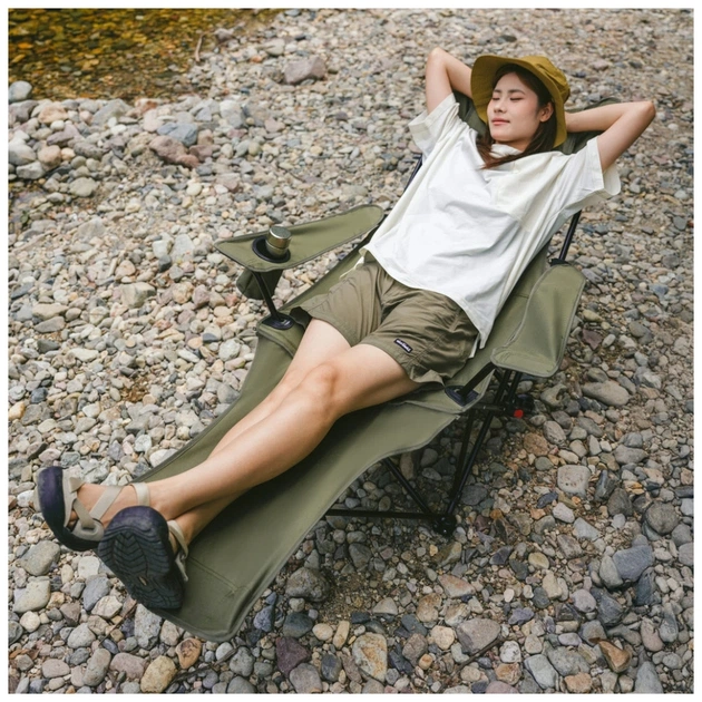 Крісло складане Naturehike CNK2550JJ023 Nightfall T05, сталь, оливкове (6977465865588) - picture 7