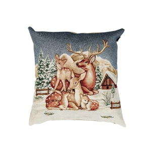 Наволочка Прованс гобеленова Блакитне сяйво 45х45см Оленята (4823093450172) зображення 1