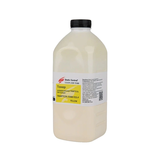 Тонер HP/Canon TRMPTCOL Universal 0.5кг Yellow Static Control (TRMPTCOL-500B-YOS-P) - зображення 1