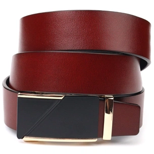 Ремінь Vintage Двосторонній із натуральної шкіри Коричневий (21479) зображення 1