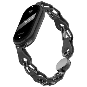 Ремінець до фітнес браслета Armorstandart Chain Wristband для Xiaomi Smart Band 10/9/8 Black (ARM86887) зображення 1