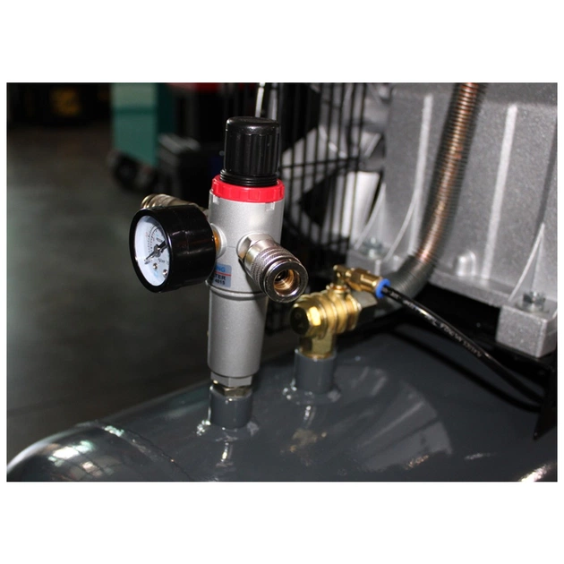 Компресор GTM 100л, 400/300л/хв, 2,2кВт, 10бар, 220В, 2 циліндри (KCH2070B-100L) - picture 3