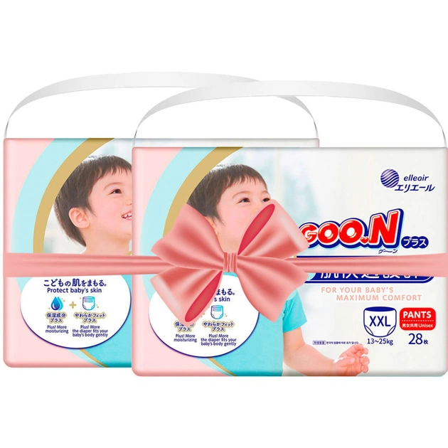 Підгузки GOO.N Plus для дітей 13-25 кг розмір XXL унісекс 56 шт (21000634-2) - зображення 1