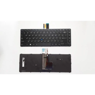 Клавіатура ноутбука Toshiba Tecra R40-C Series черная с черной рамкой с ТП с подсветкой (A46166) зображення 1
